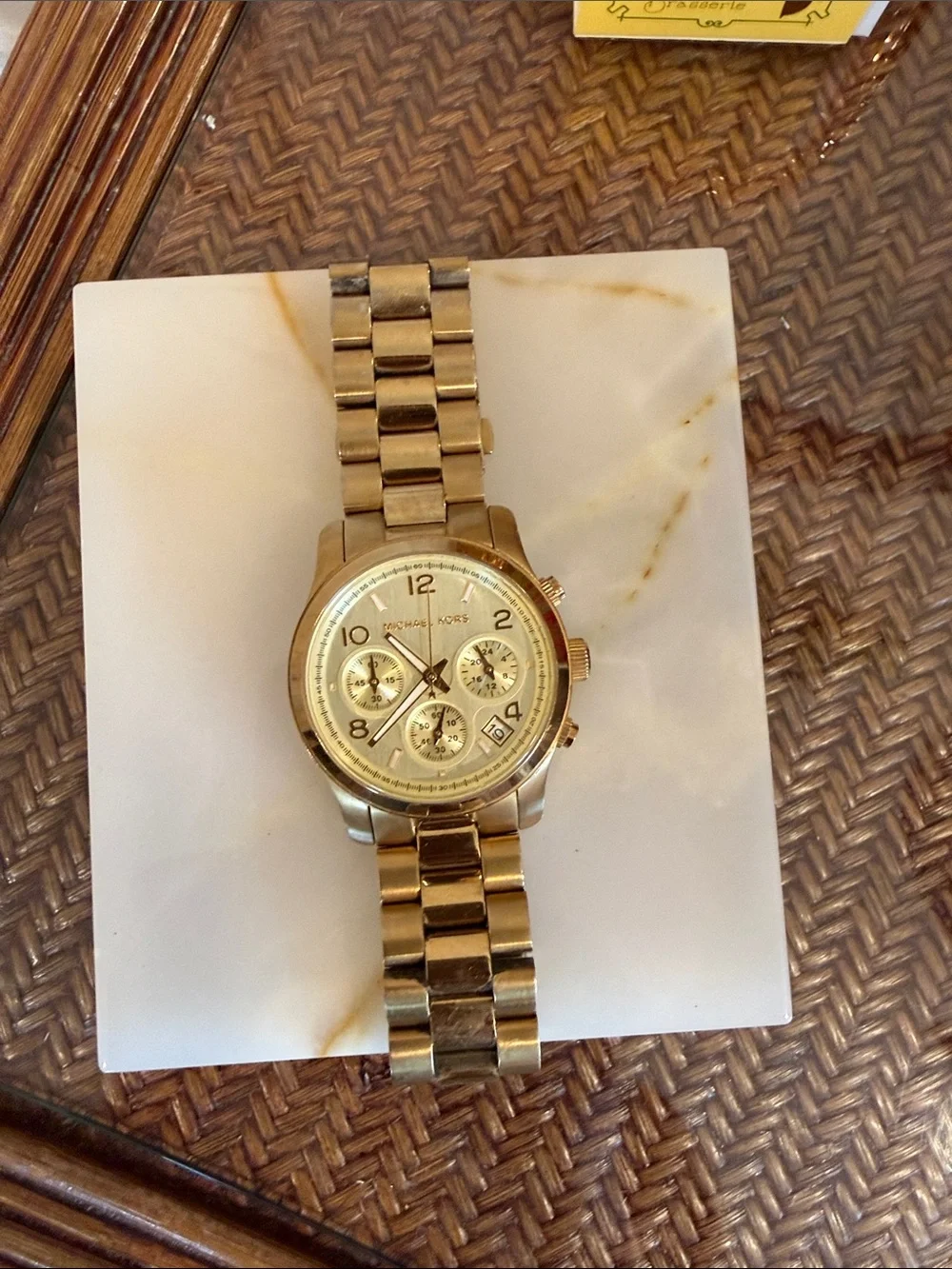 Michael Kors Gold Stainless Steel Chronograph Watch